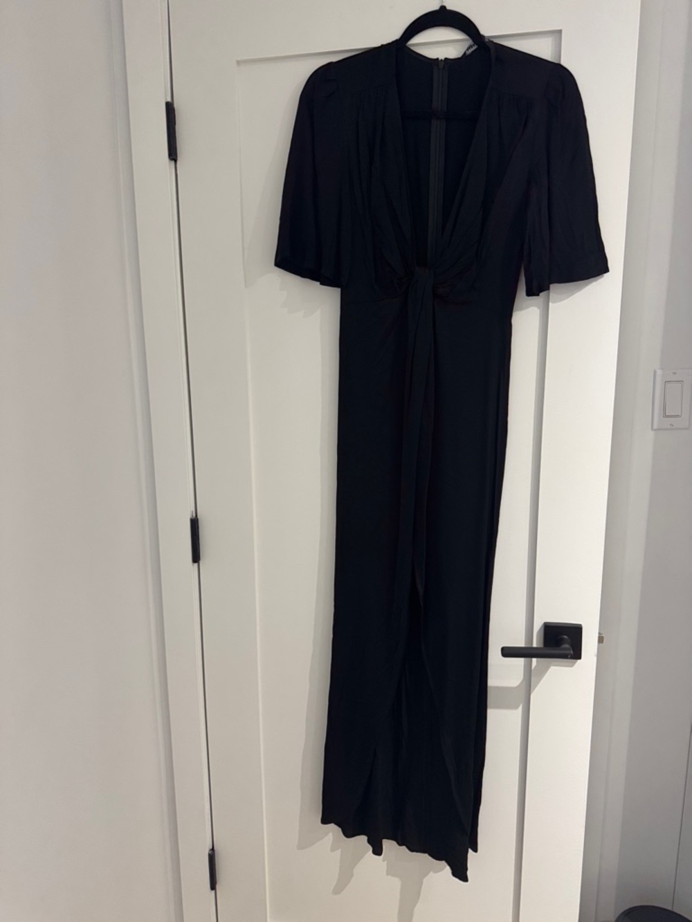 Zara Black Women’s Tie-Front Maxi Dress